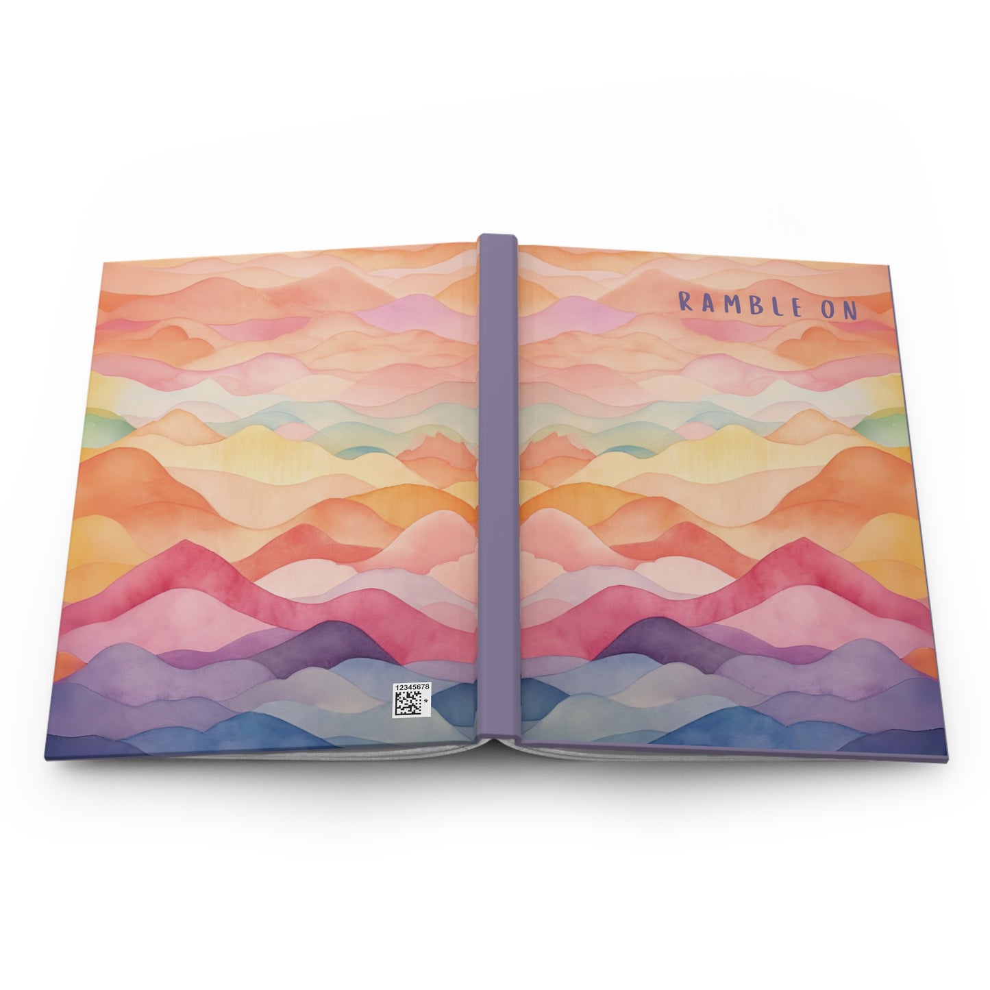 Ramble On Watercolor Mountains Hardcover Journal