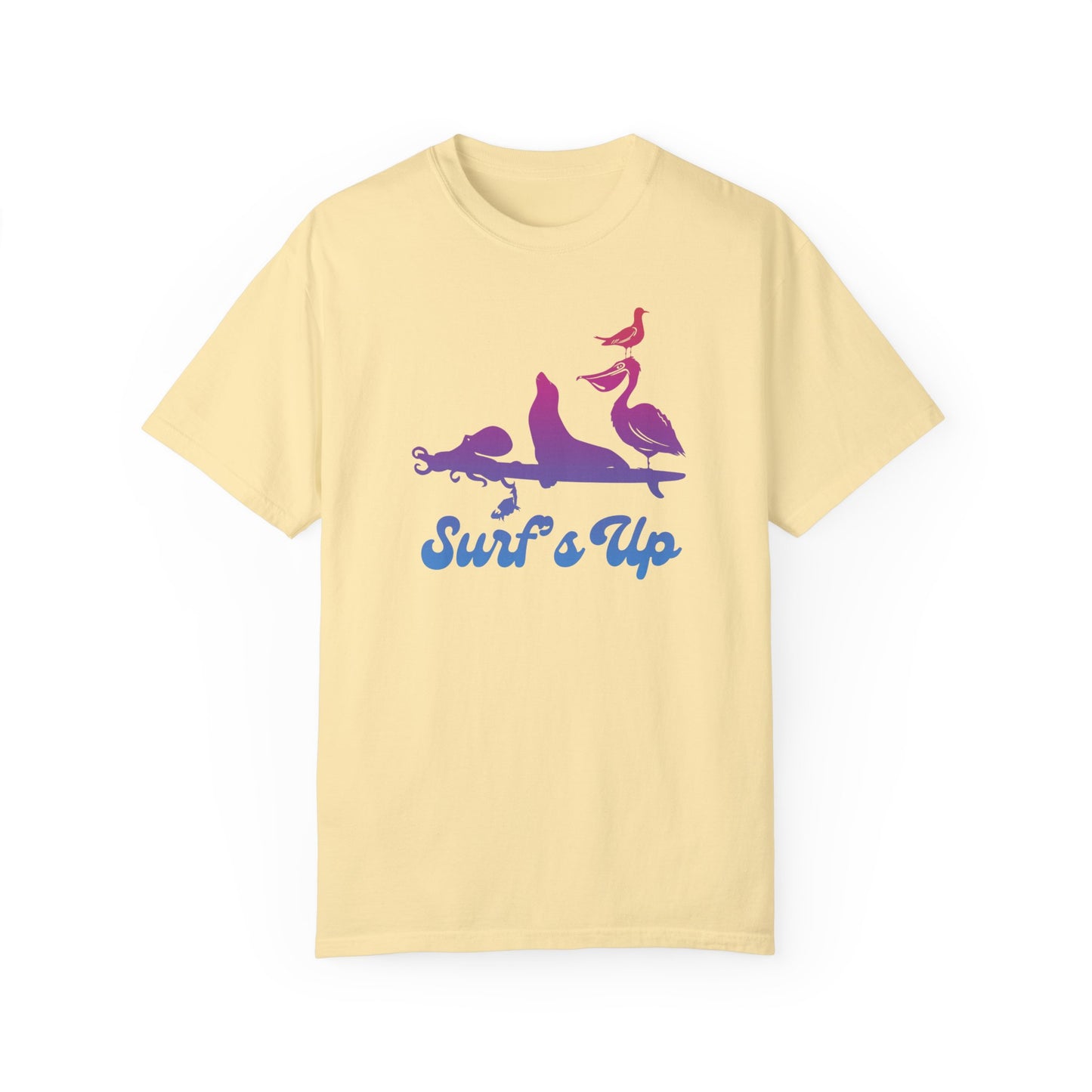 Surfs Up Vintage 80's Inspired Unisex Garment-Dyed T-shirt