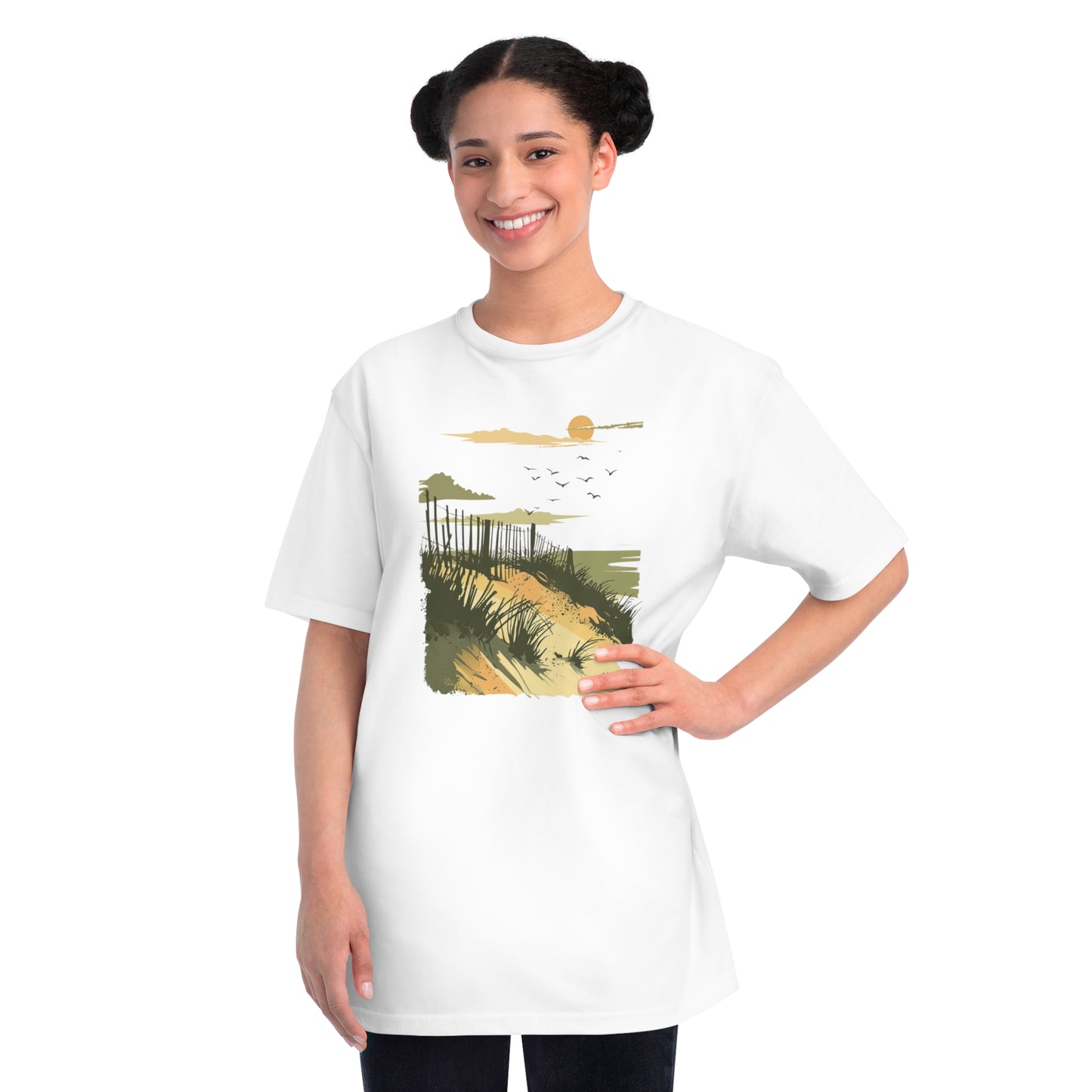 Vintage Beach Dunes Organic Unisex Classic T-Shirt