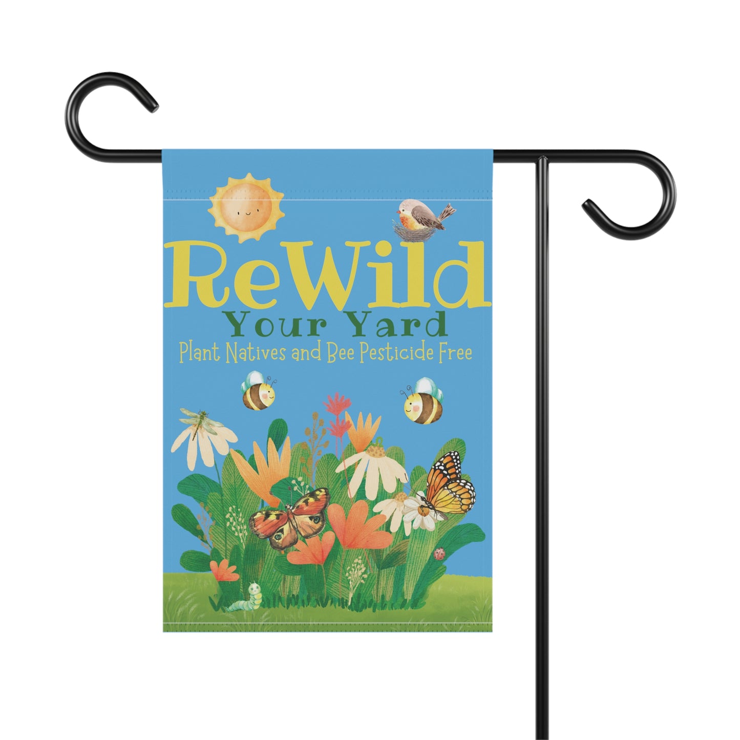 Rewild Your Yard Garden & House Banner