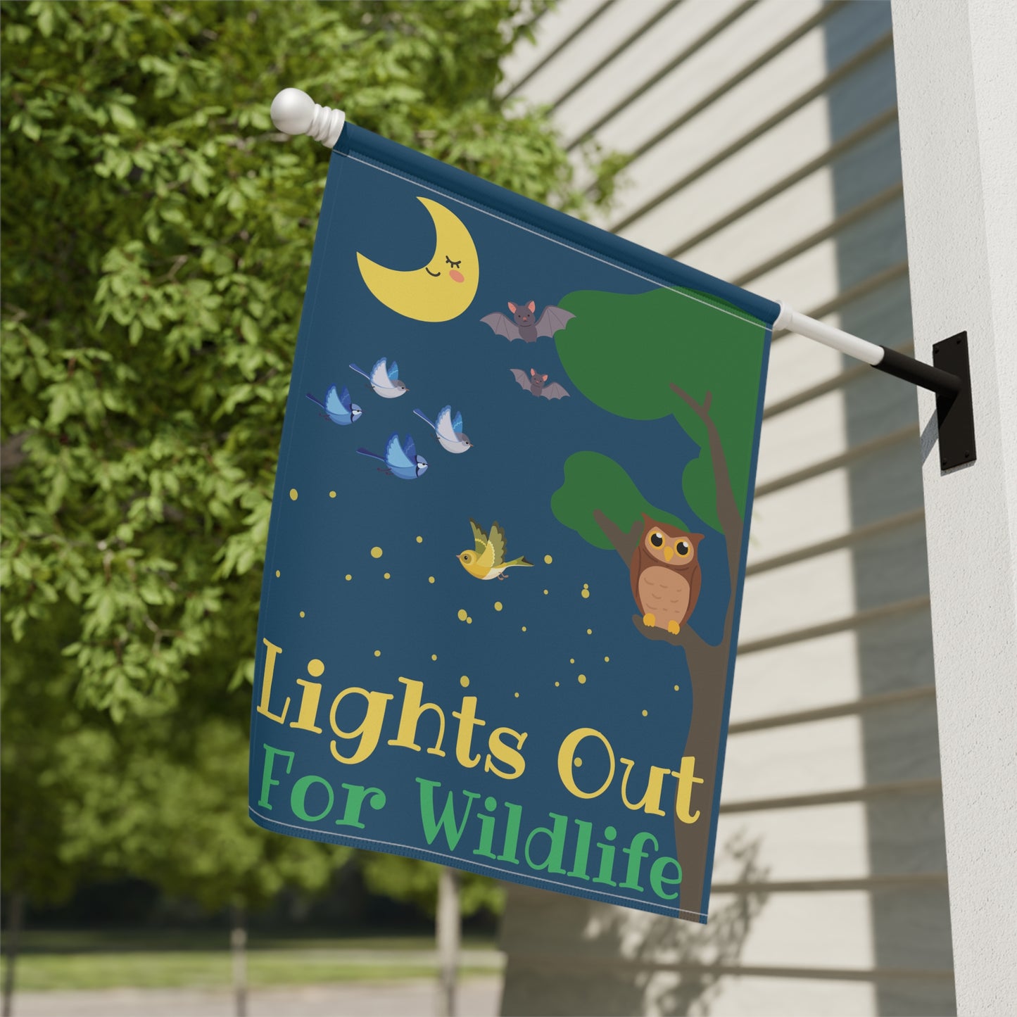 Lights Out For Wildlife Garden & House Banner