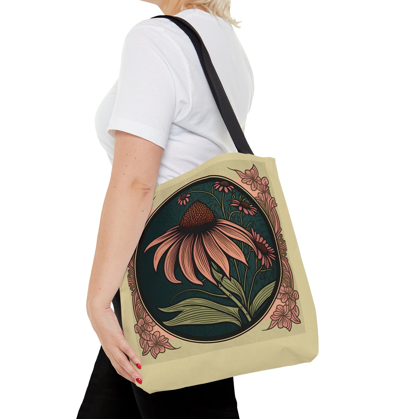 Art Nouveau Coneflower Tote Bag