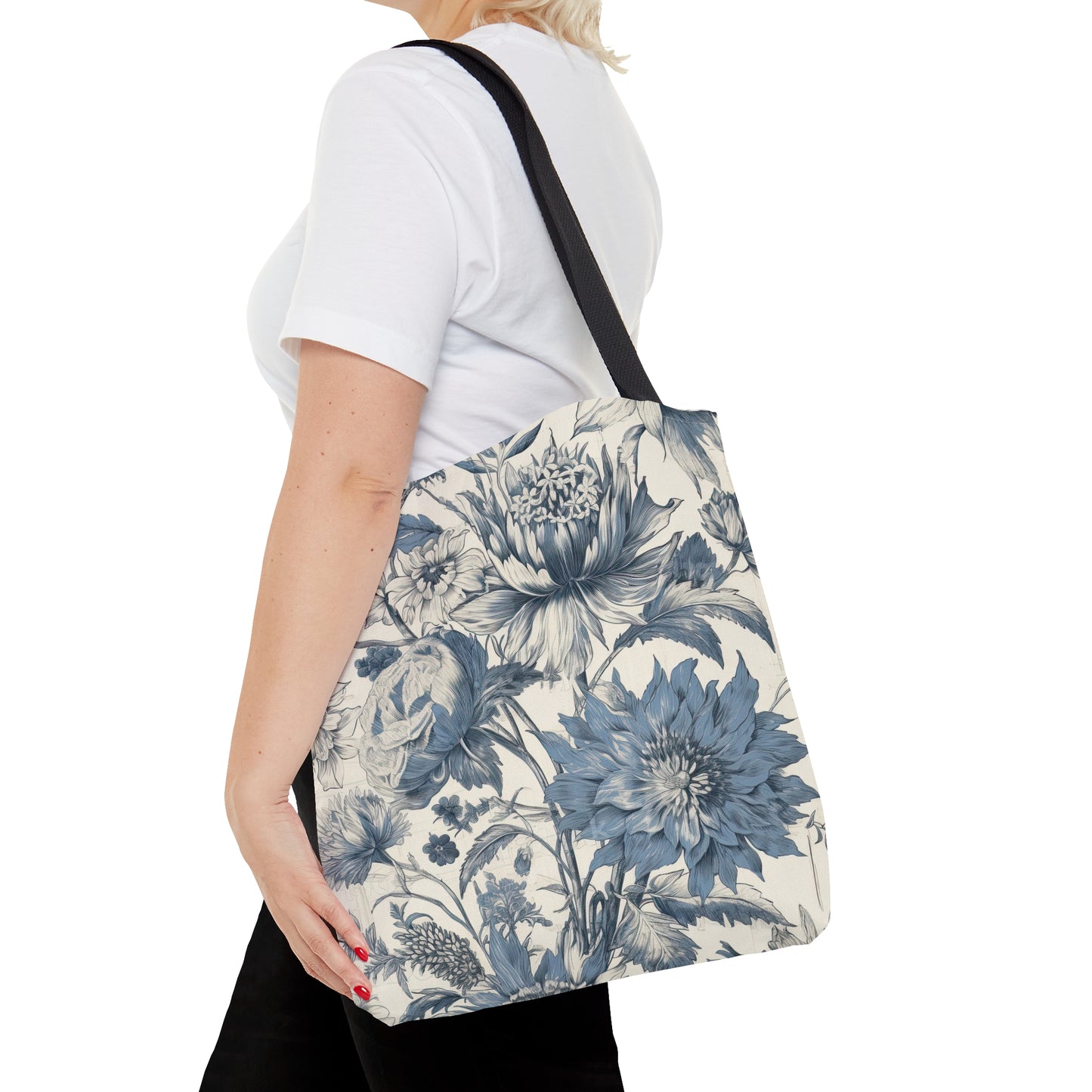 Cornflower Toile Tote Bag