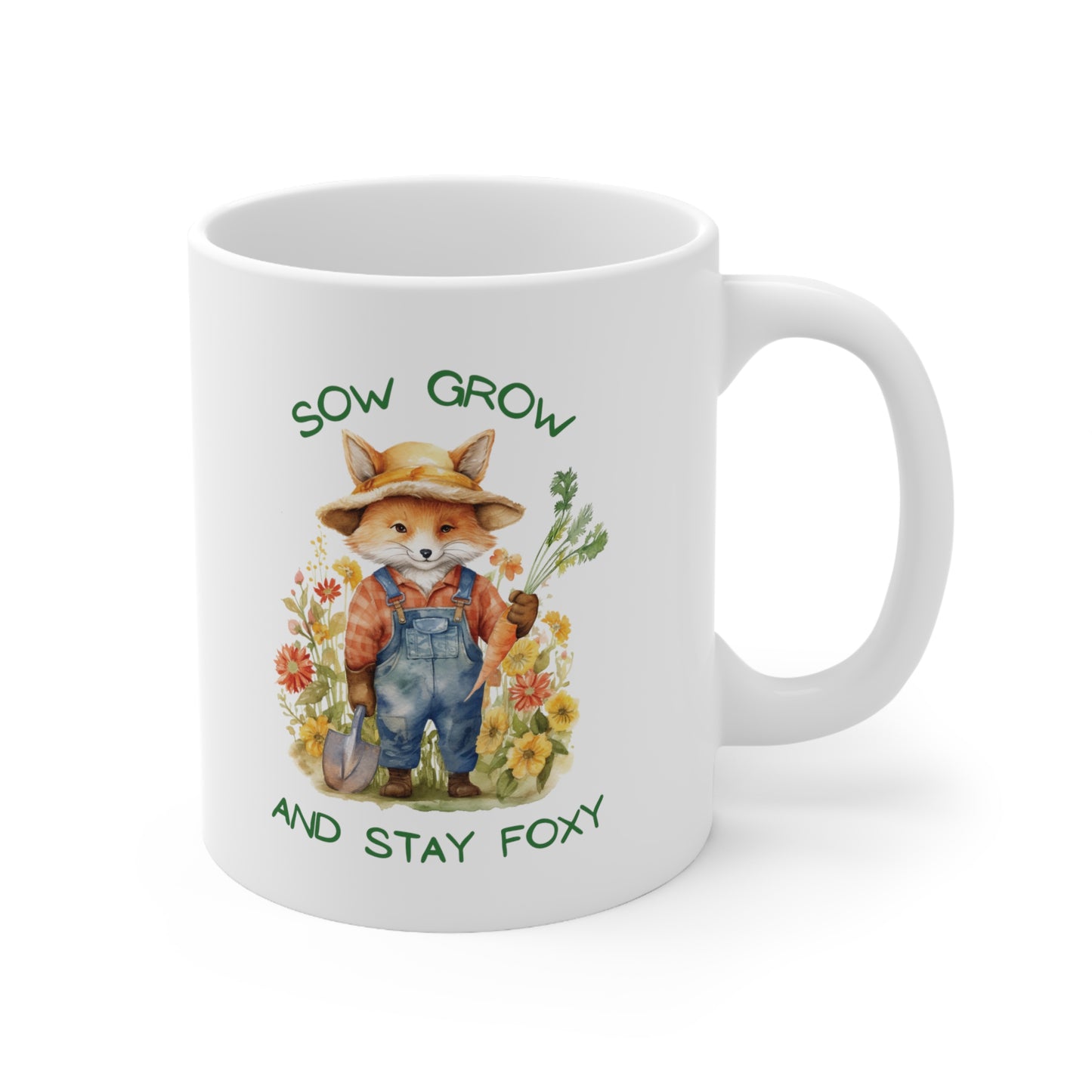 Sow, Grow and Stay Foxy Ceramic Mug