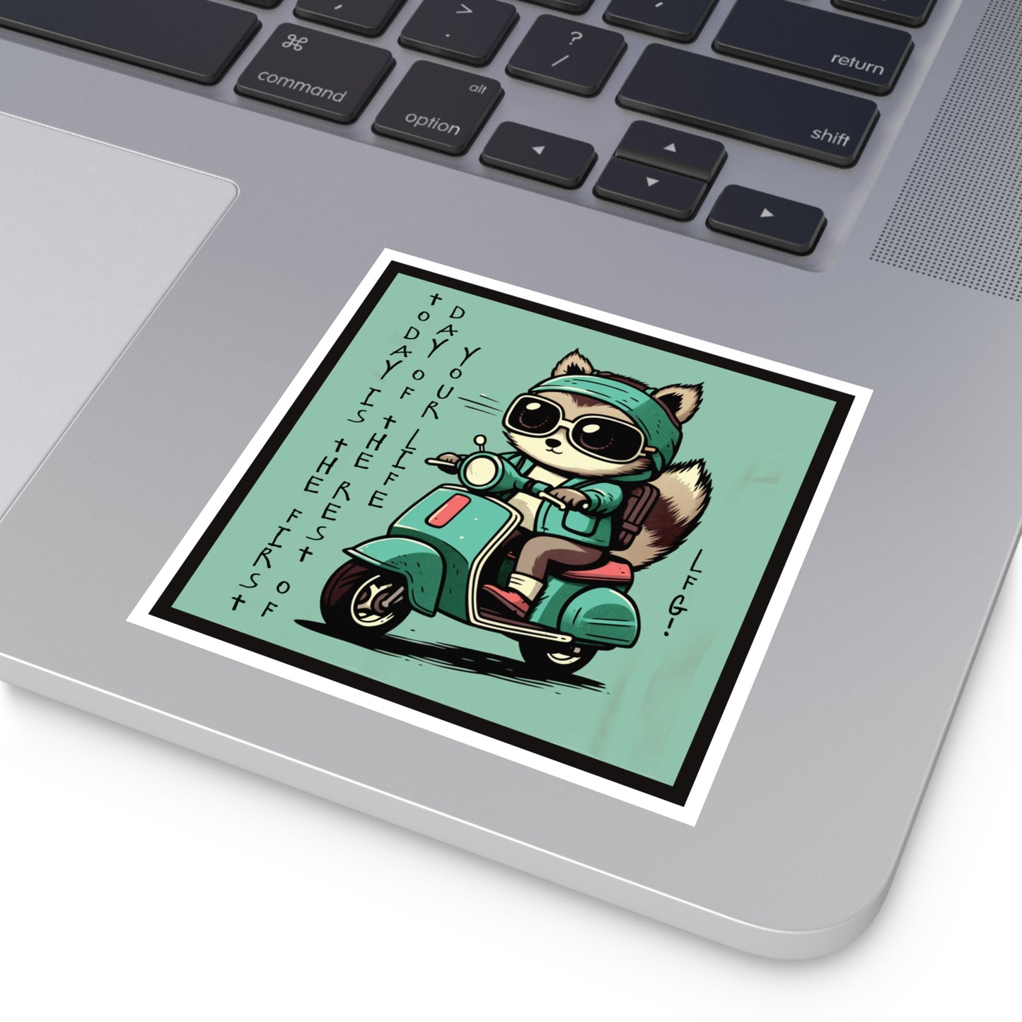 LFG! Raccoon Square Stickers, Indoor\Outdoor