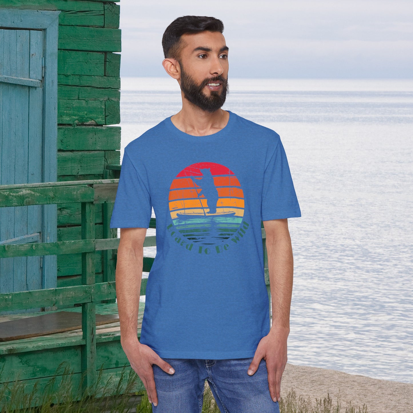 Board to Be Wild Eco-Friendly Paddleboard Bear Unisex District® Re-Tee®