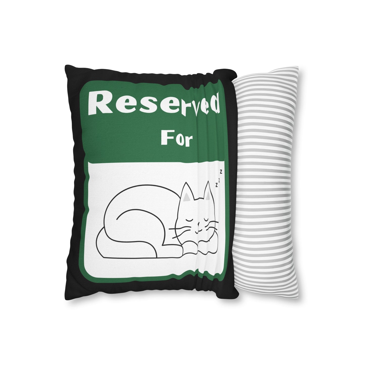 Reserved for Napping Cat Spun Polyester Square Pillow Case