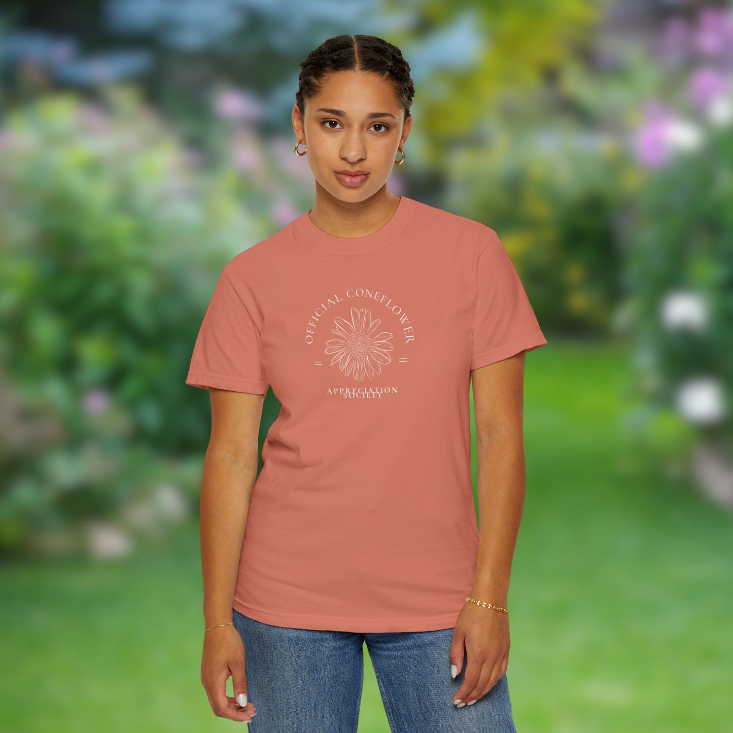 Official Coneflower Appreciation Society Unisex Garment-Dyed T-shirt