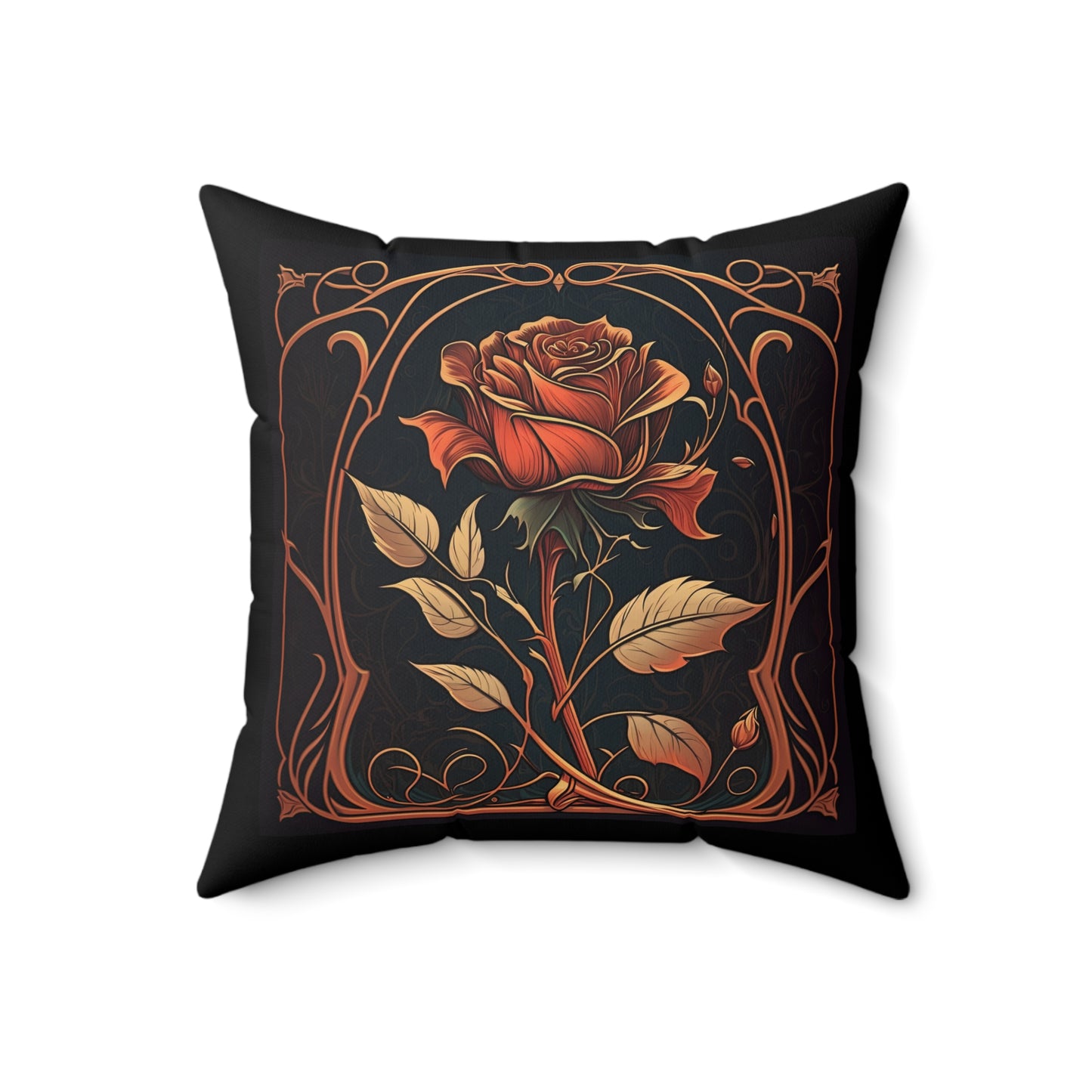 Art Nouveau Rose Pillow