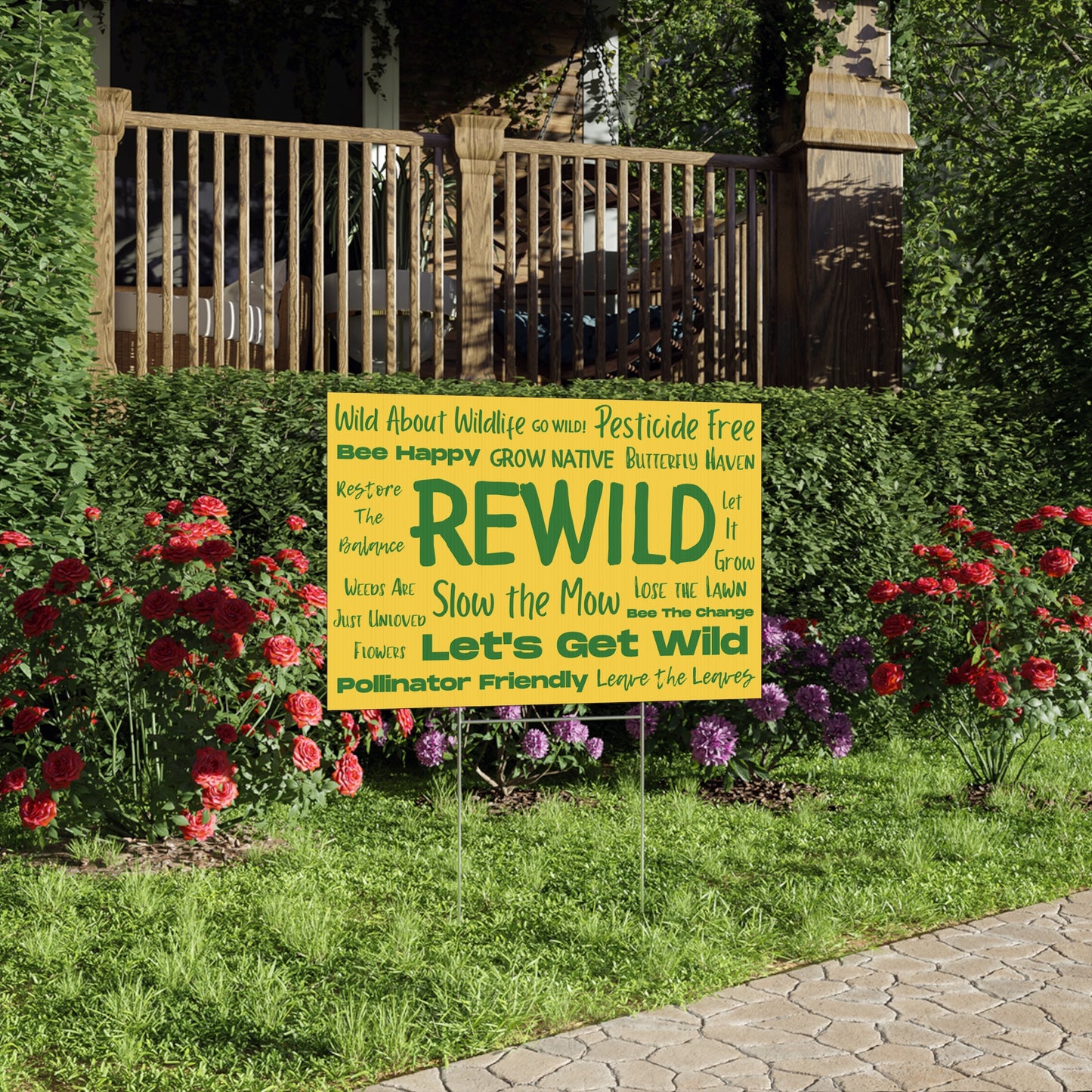 Rewild Yard Sign