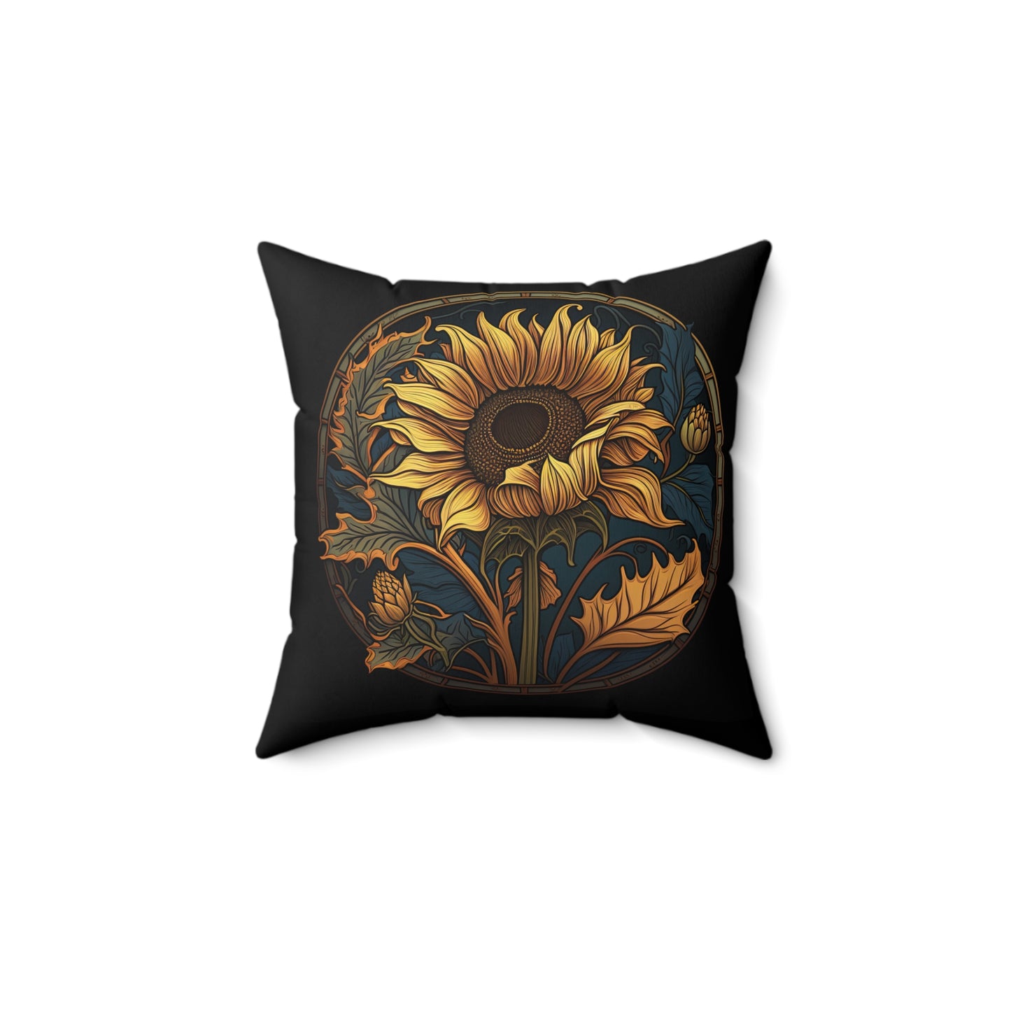 Art Nouveau Sunflower Pillow