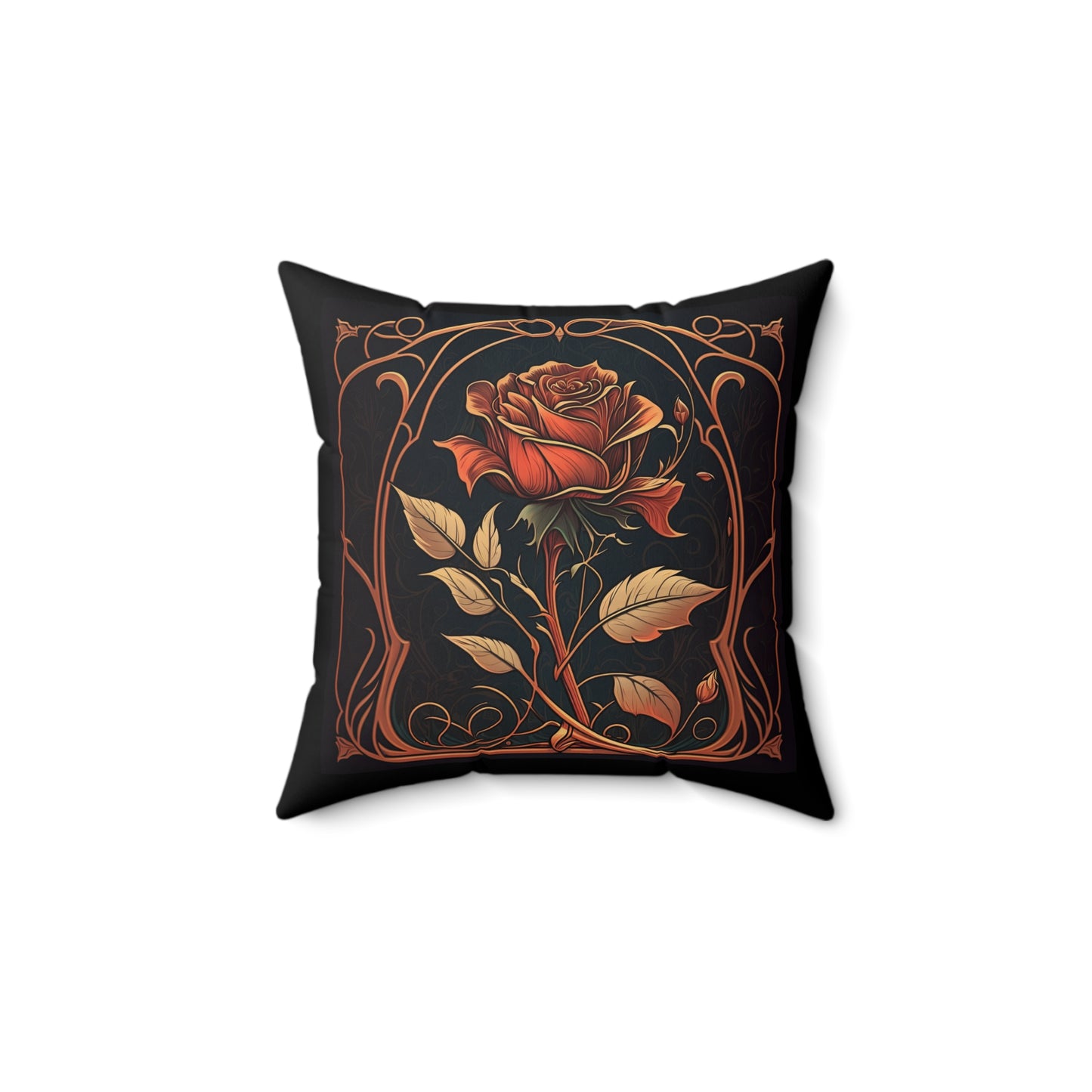 Art Nouveau Rose Pillow