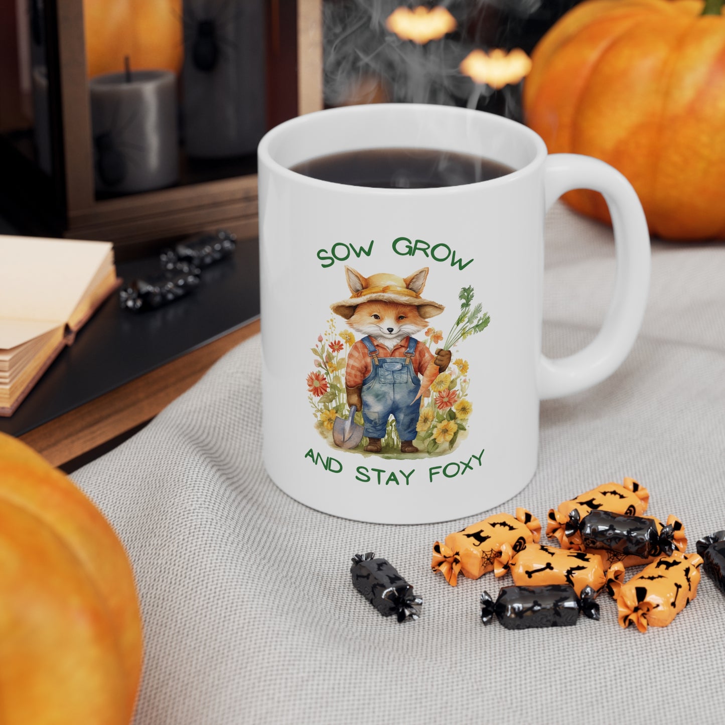 Sow, Grow and Stay Foxy Ceramic Mug