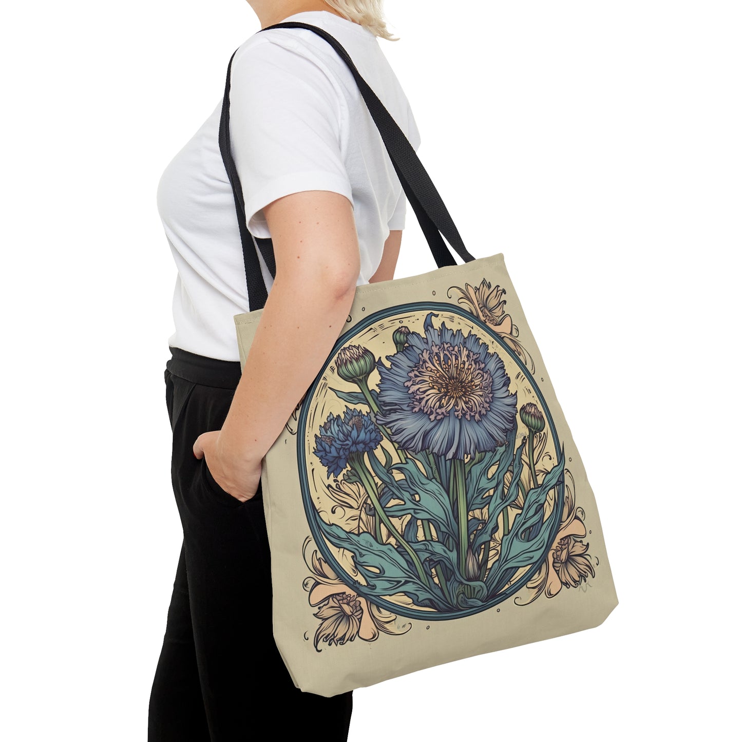 Art Nouveau Cornflower Tote Bag