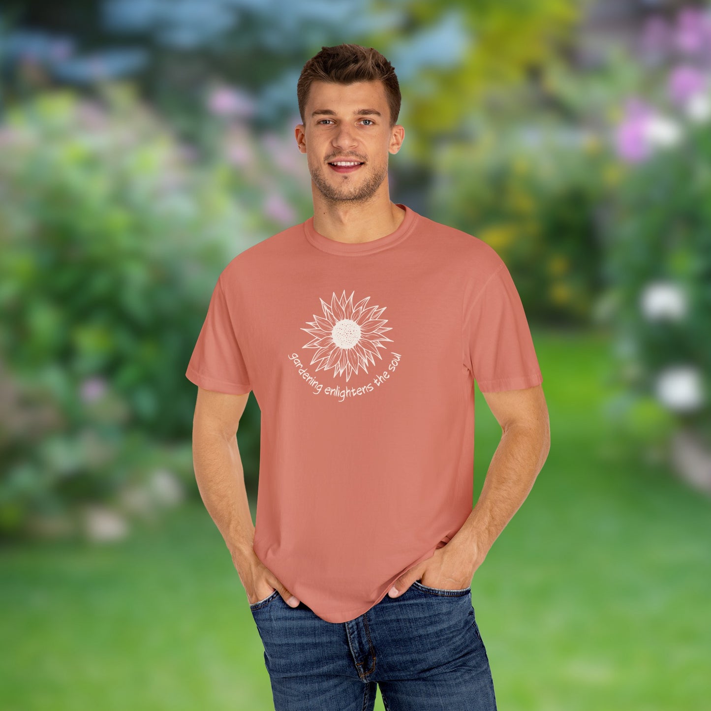 Gardening Enlightens the Soul Unisex Garment-Dyed T-shirt