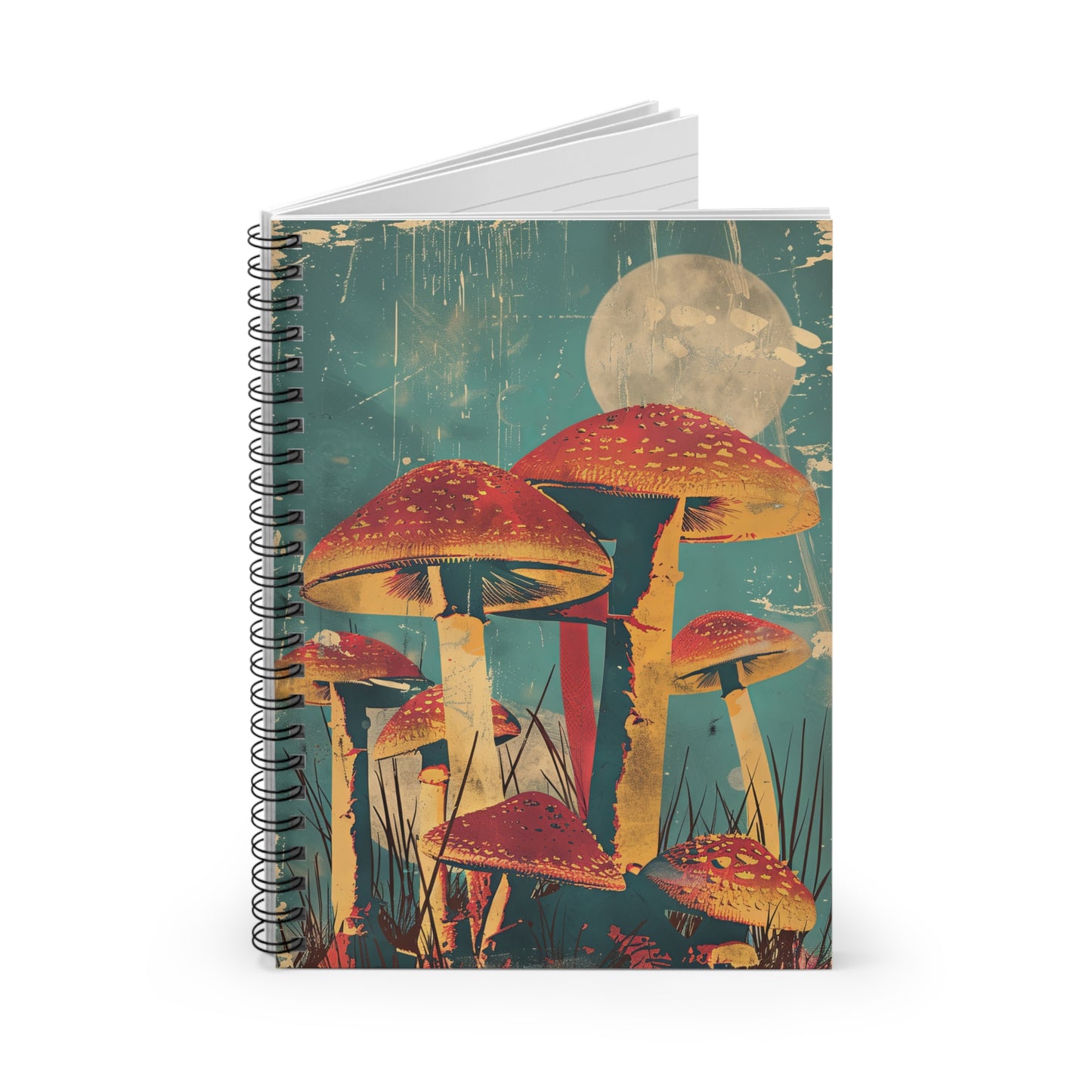 Groovin' With The Shrooms Spiral Notebook - Ruled Line