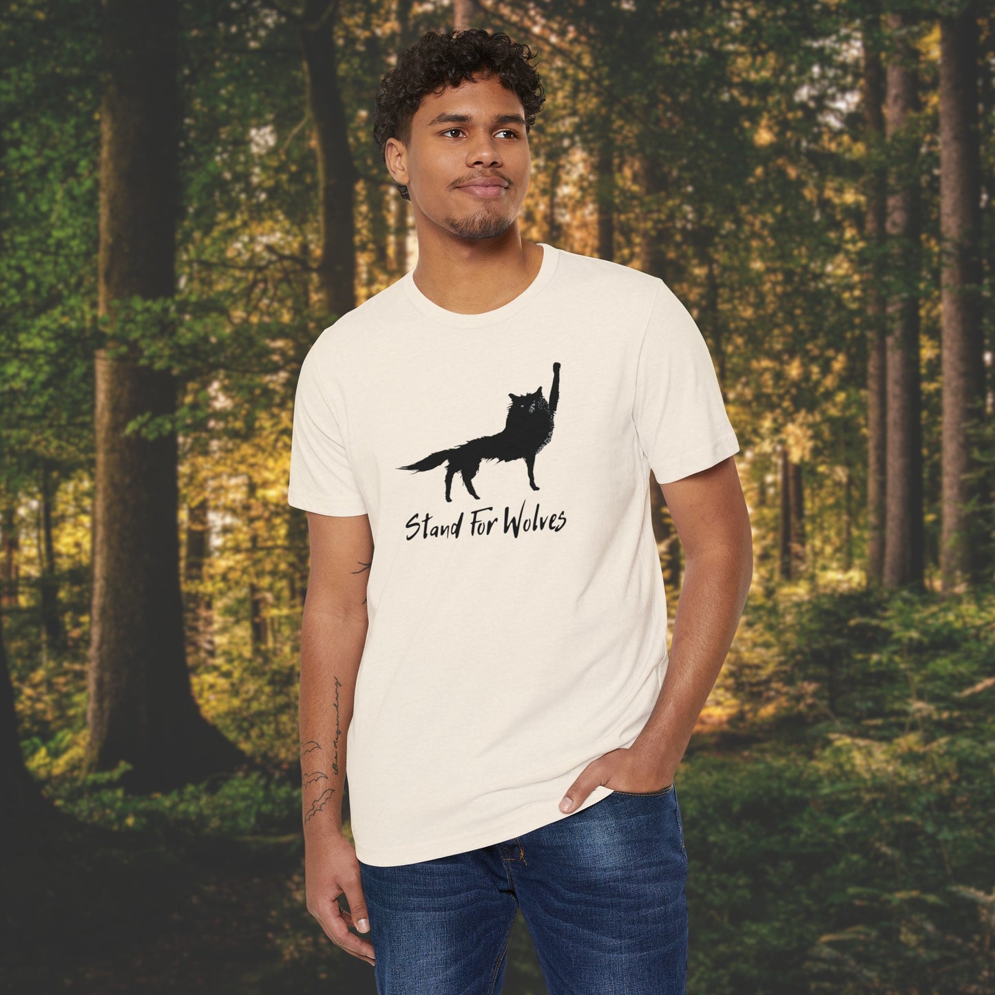 Stand for Wolves Beautiful Creature Eco-Friendly Unisex Recycled Poly/Organic Cotton T-Shirt