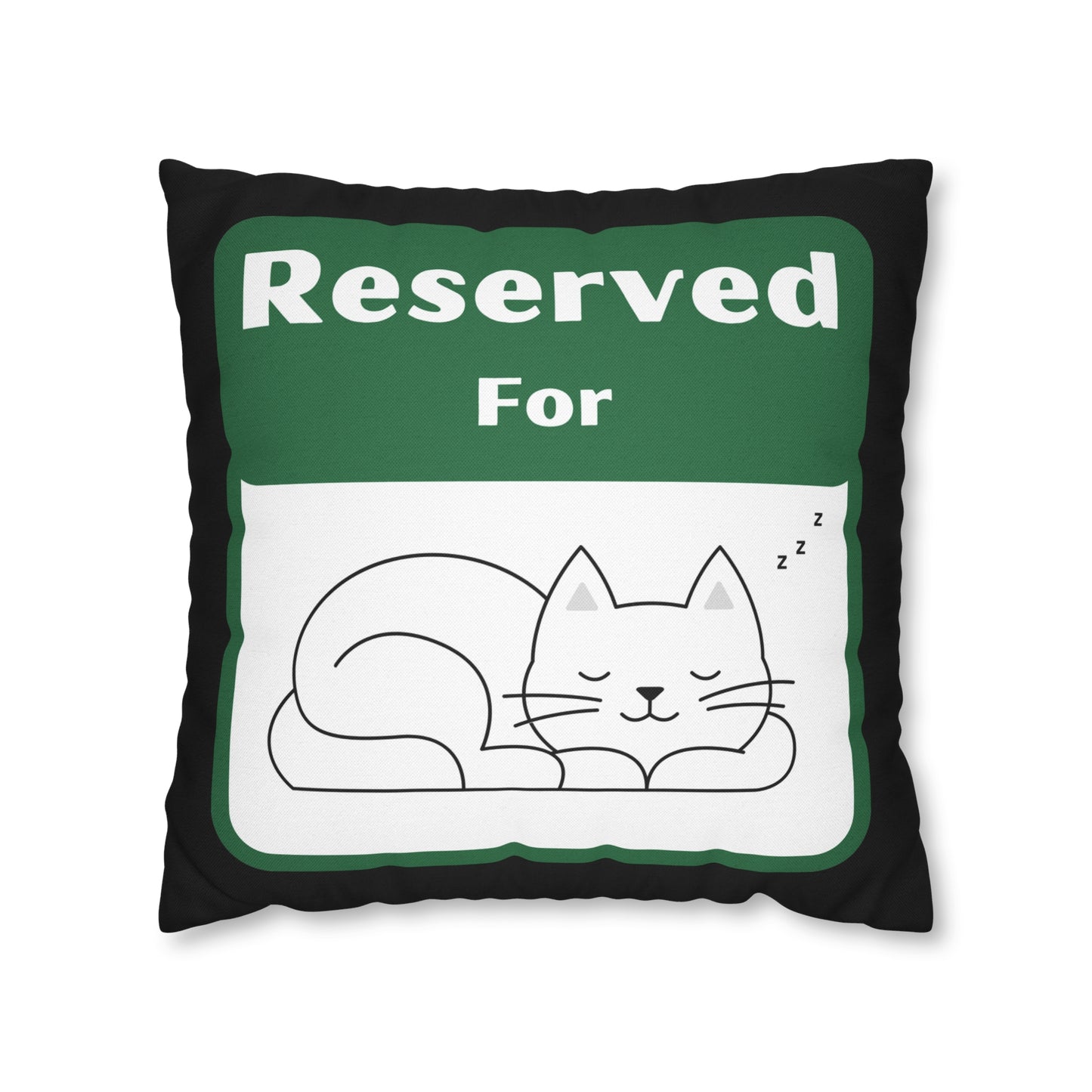 Reserved for Napping Cat Spun Polyester Square Pillow Case