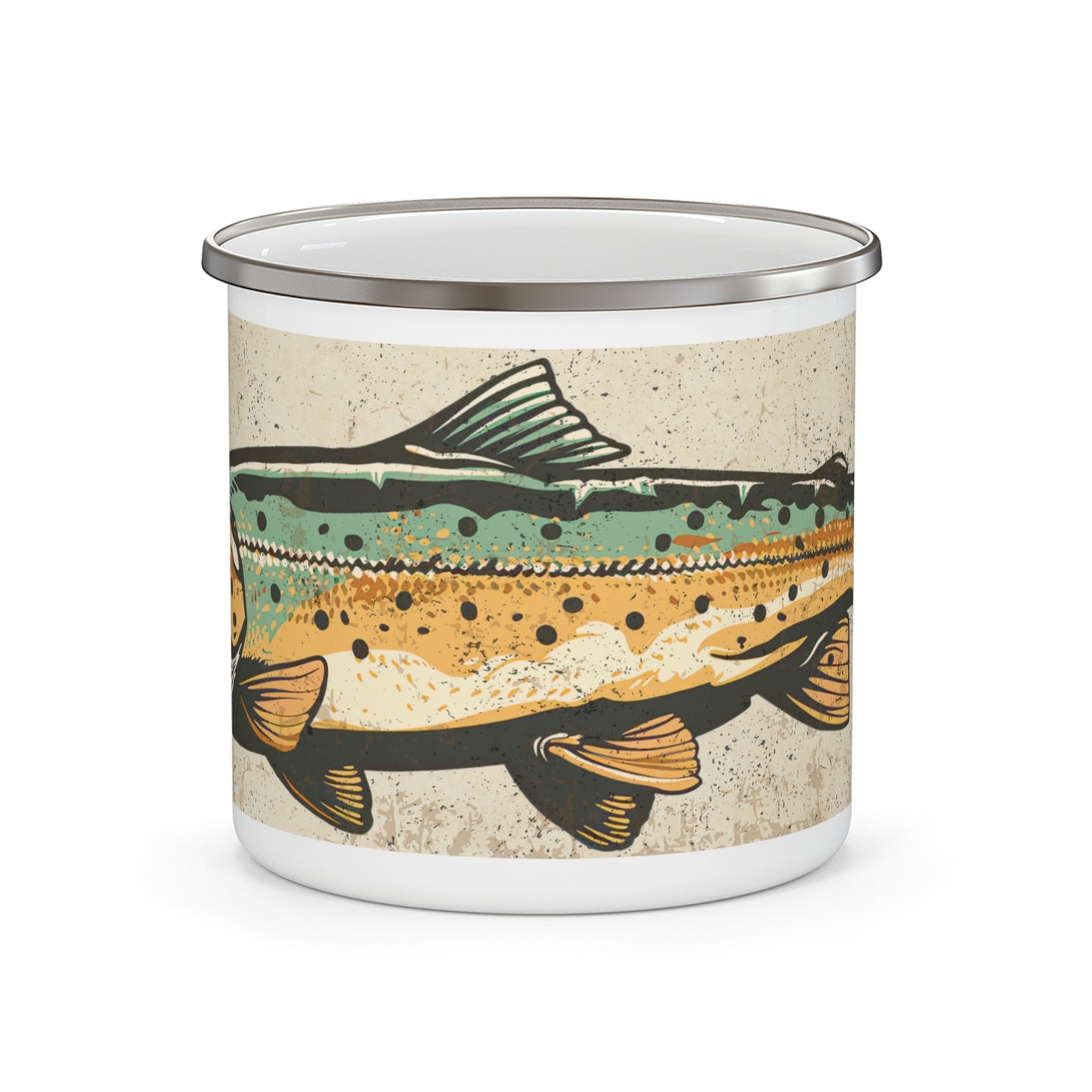 Rainbow Trout Enamel Camping Mug