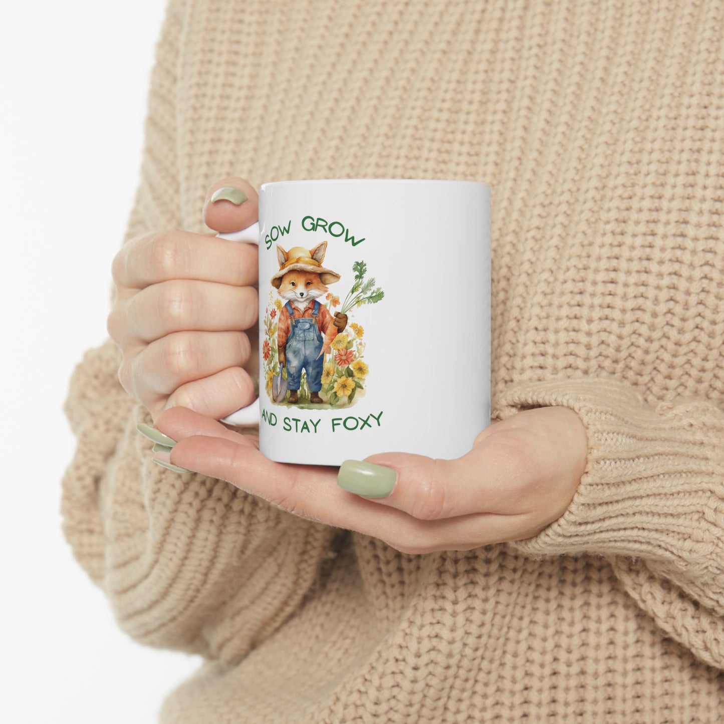 Sow, Grow and Stay Foxy Ceramic Mug