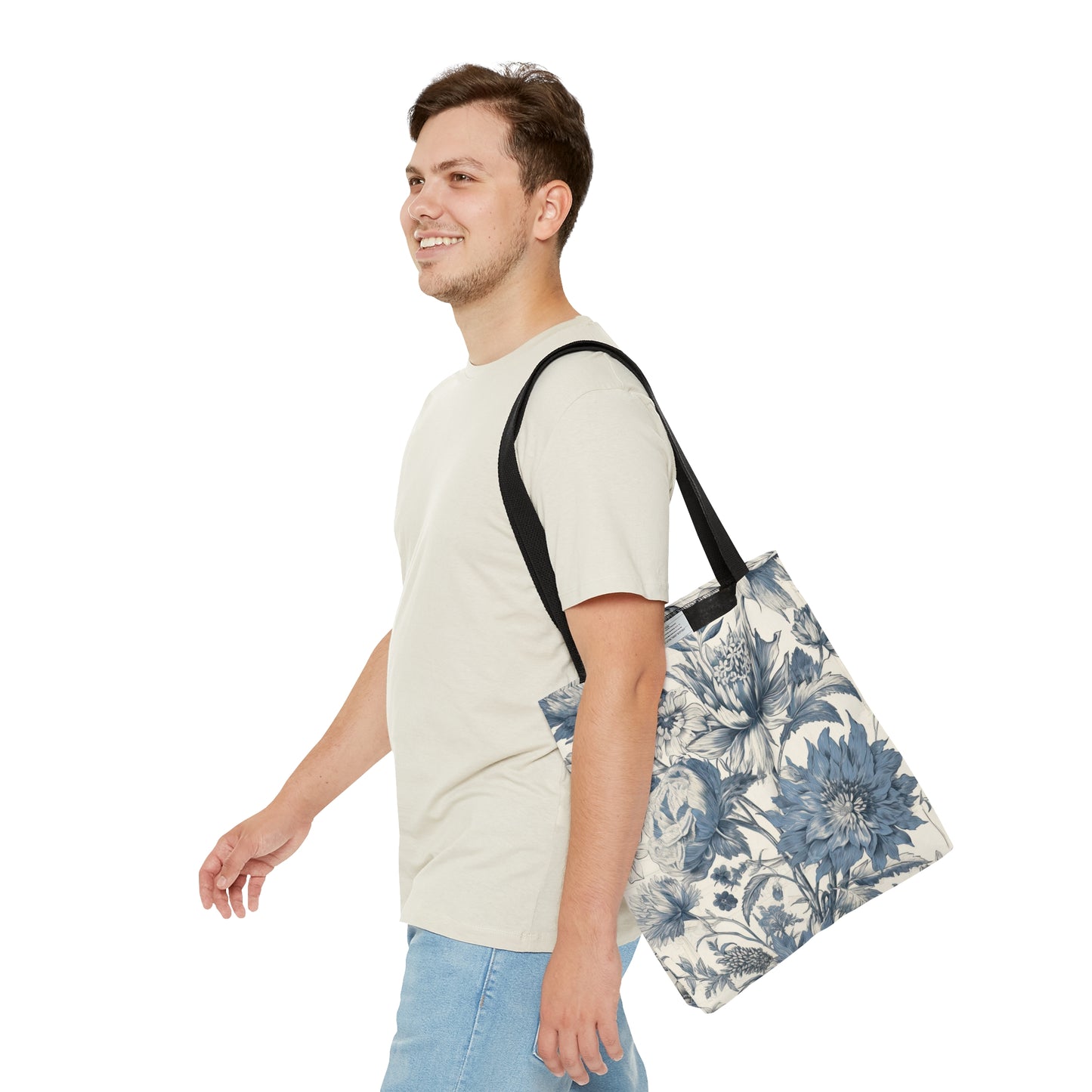 Cornflower Toile Tote Bag