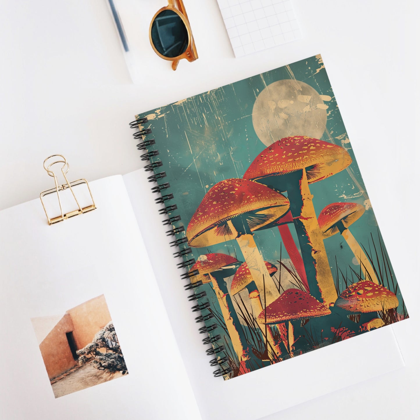 Groovin' With The Shrooms Spiral Notebook - Ruled Line