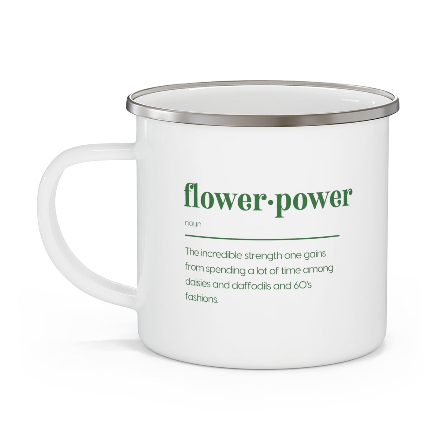 flower power Enamel Camping Mug