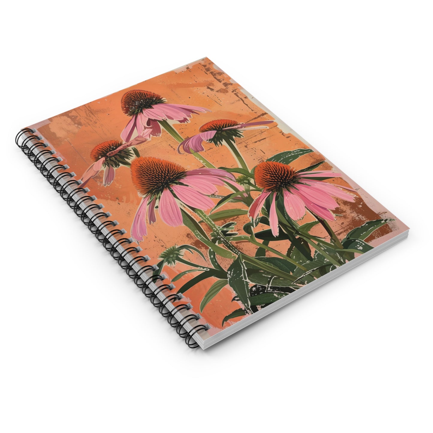 Coneflower Art Spiral Notebook - Ruled Line