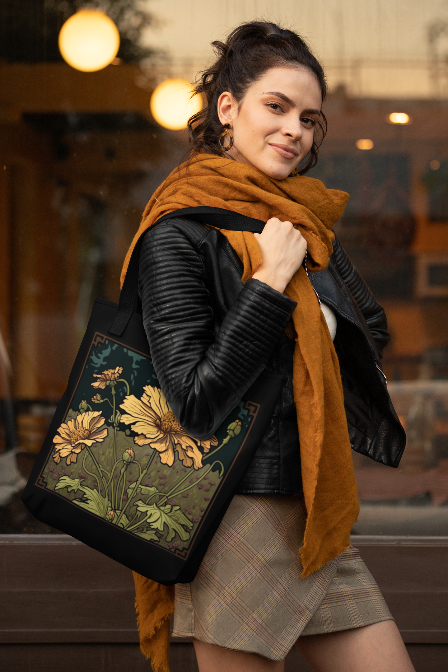 Art Nouveau Coreopsis Tote Bag