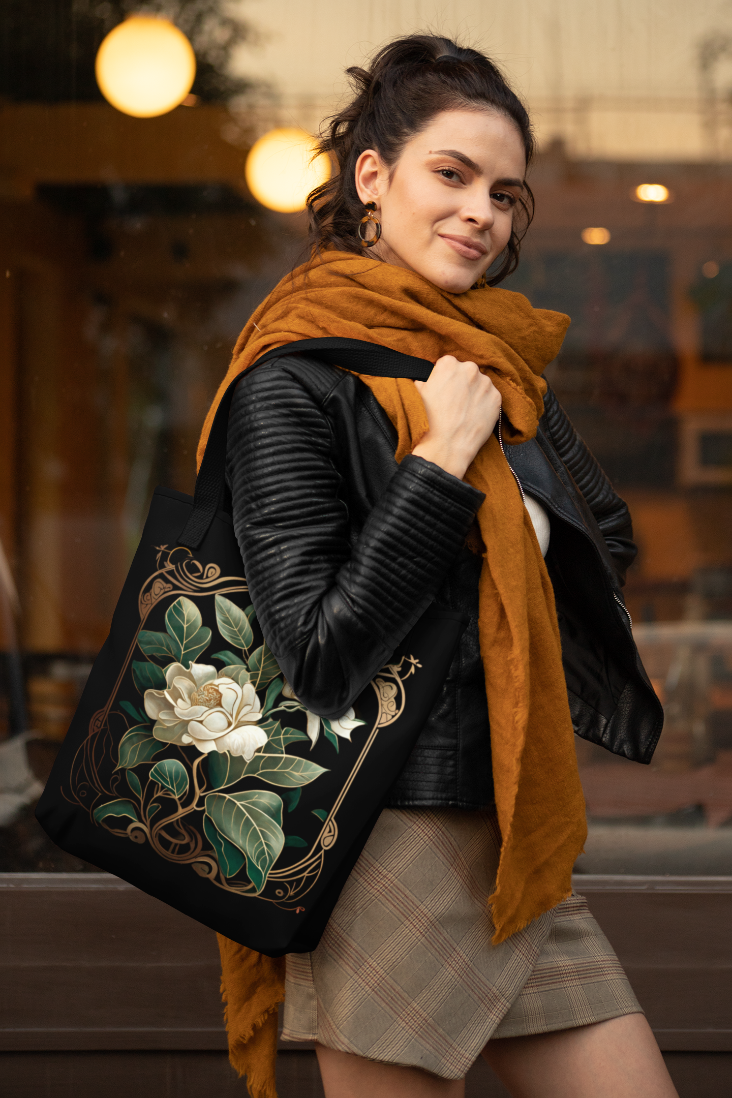 Art Nouveau Gardenia Tote Bag