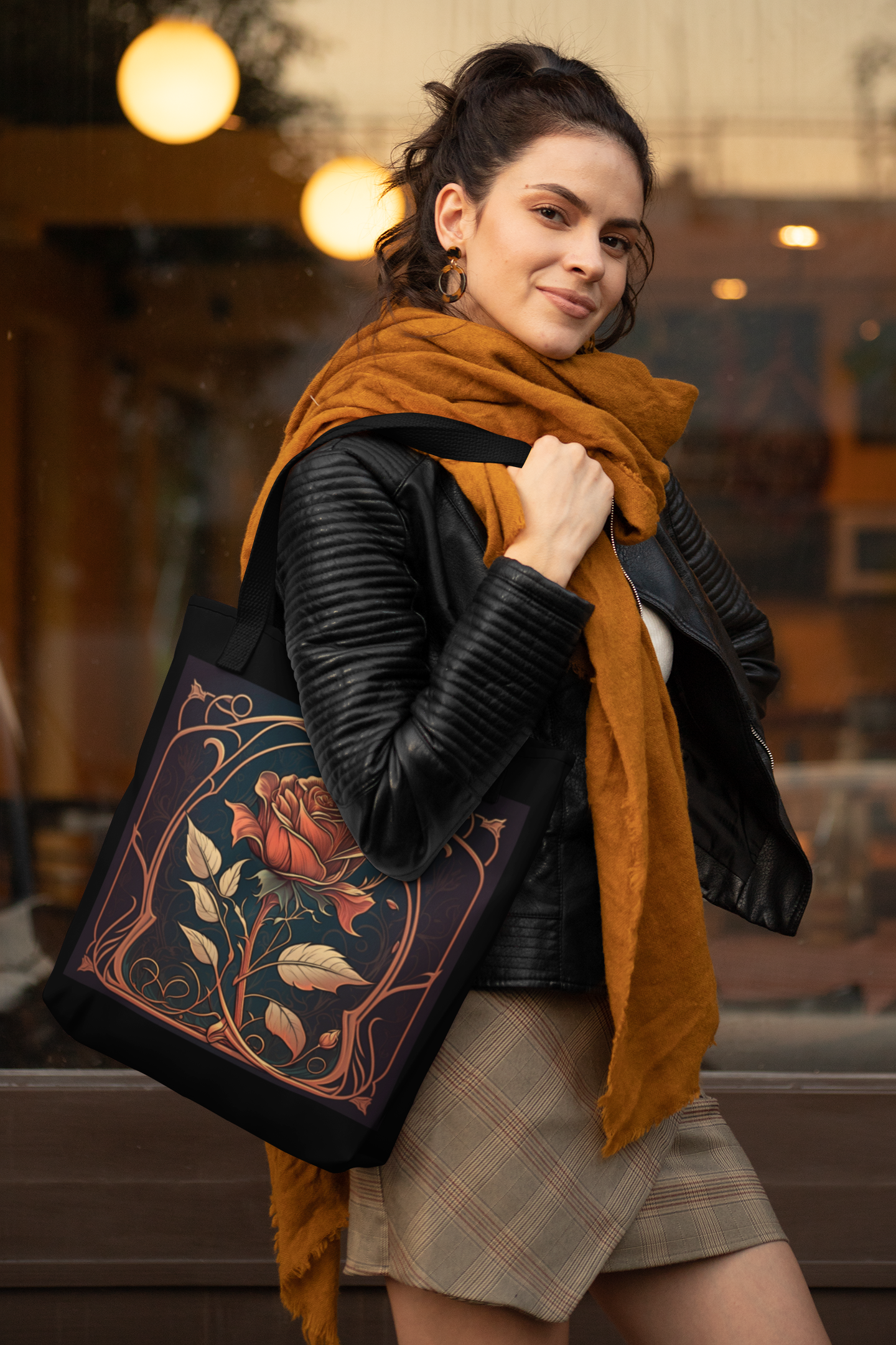 Art Nouveau Rose Tote Bag