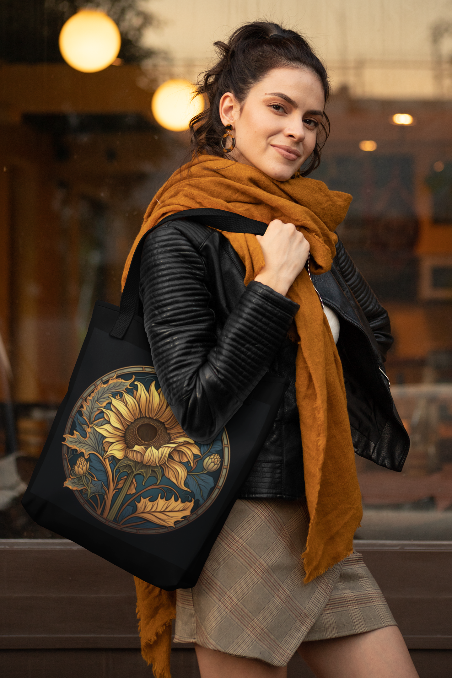 Art Nouveau Sunflower Tote Bag