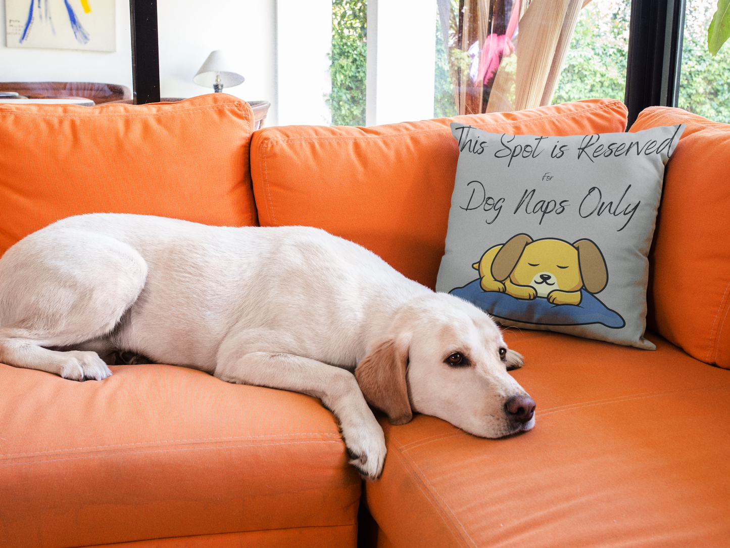 This Spot Reserved for Dog Napping Only Broadcloth Pillow