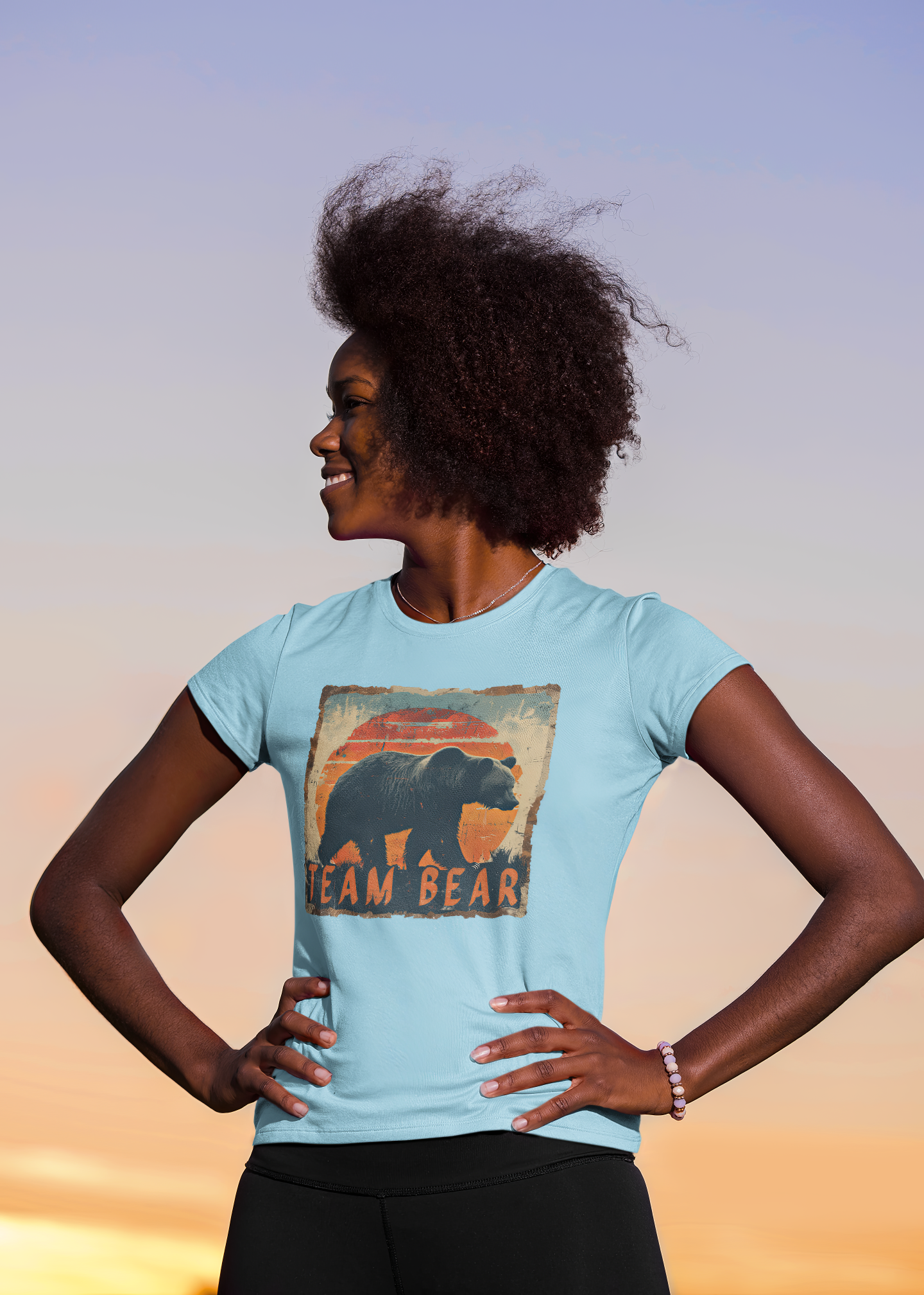 Vintage 70's Style Team Bear Women's Softstyle Tee