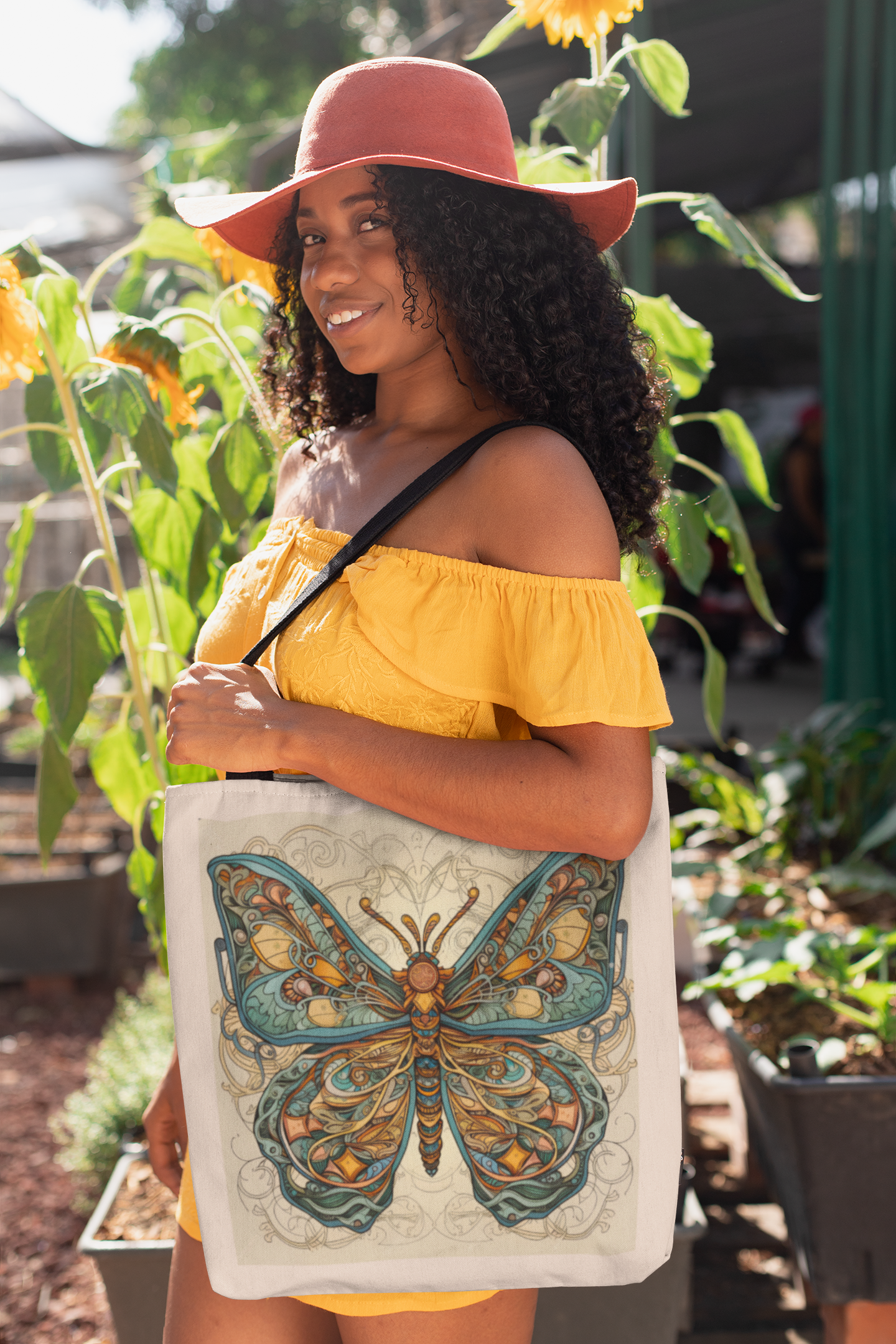 Art Nouveau Butterfly Tote Bag