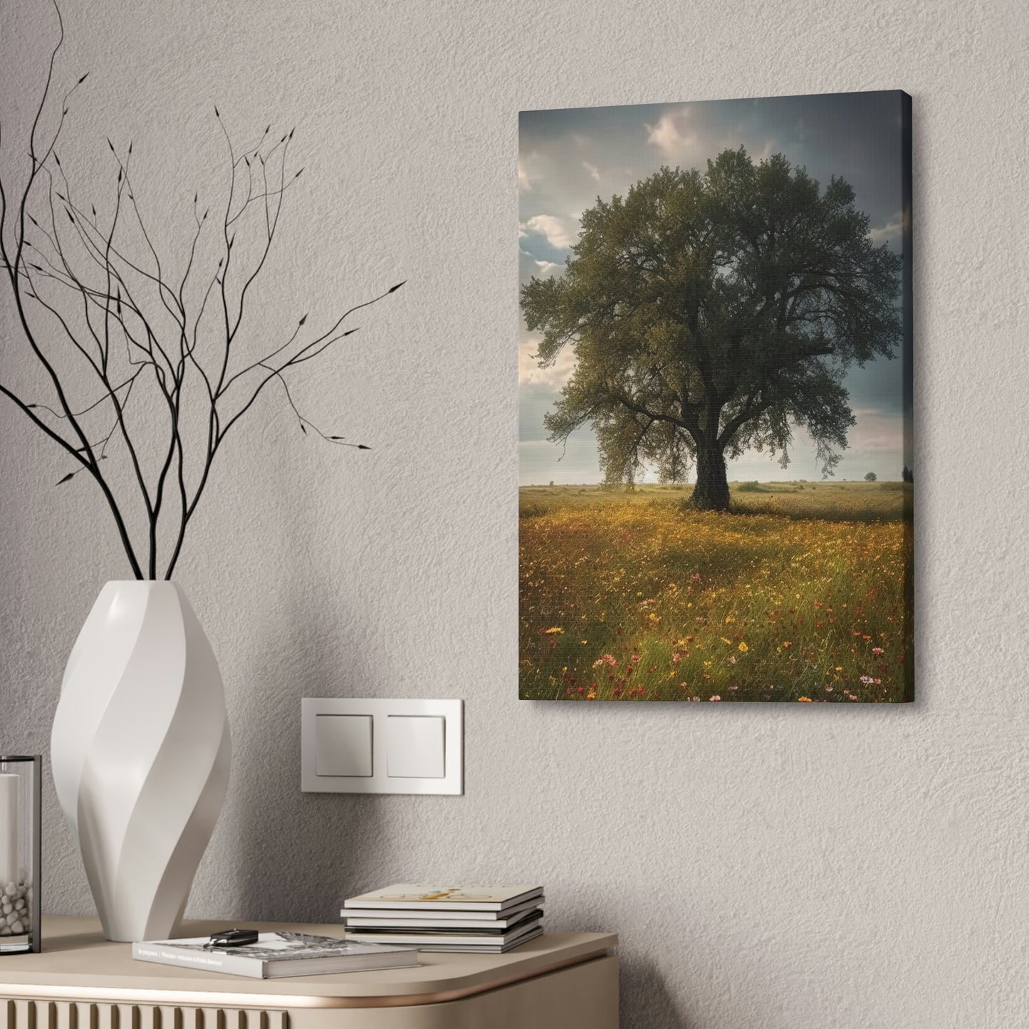 Out Standing in Your Wildflower Field Canvas Stretched, 1.5''